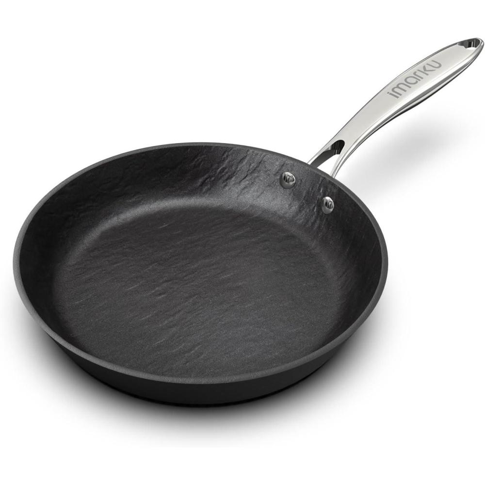 image:imageimarku Non Stick Frying Pans 12 inch Frying Pan Nonstick Skillet Large Frying Pans Nonstick Dishwasher Safe for Cooking with Cool Stainless Steel HandleEasy Cleanup Best Gifts10 Inch