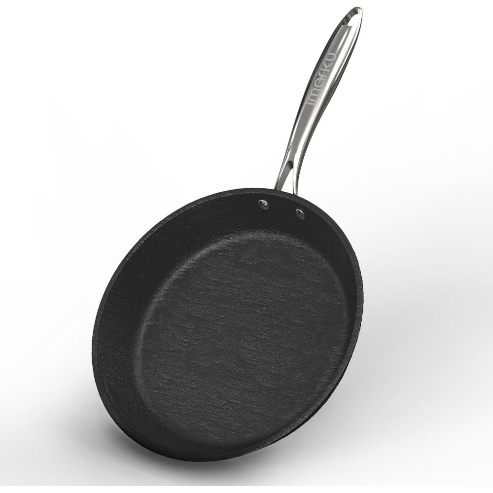 image:imageimarku Non Stick Frying Pans  12 inch Frying Pan Nonstick Skillet Large Frying Pans Nonstick Dishwasher Safe for Cooking with Cool Stainless Steel HandleEasy Cleanup Best Gifts8 Inch