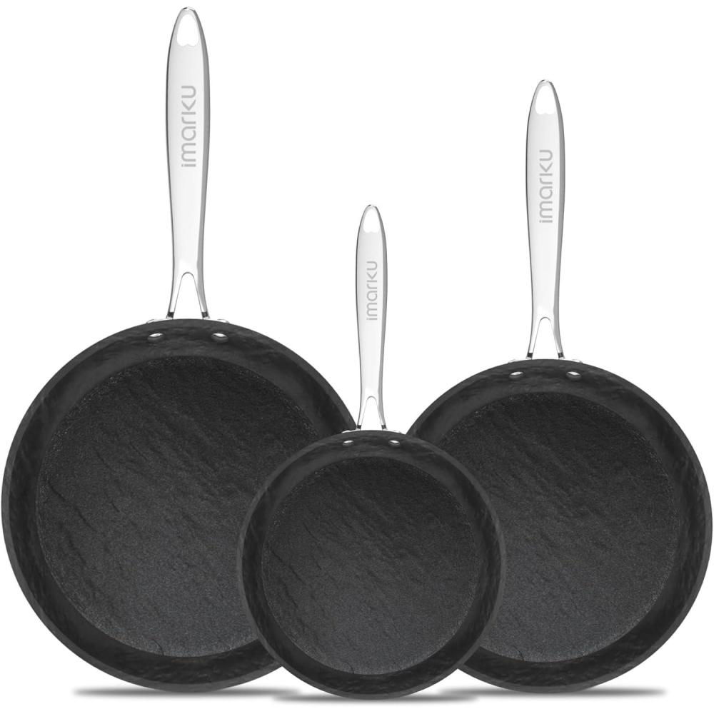 image:imageimarku Non Stick Frying Pans 12 inch Frying Pan Nonstick Skillet Large Frying Pans Nonstick Dishwasher Safe for Cooking with Cool Stainless Steel HandleEasy Cleanup Best Gifts81012 inch