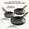 imarku Non Stick Frying Pans – 7.5&9.5&11.5 Inch Cast Iron Skillets Professional Cast Iron Pan Dishwasher Safe Nonstick Frying Pan Set, Detachable Handle, Best Gifts for Women/Men