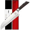 image:imageimarku Chef Knife 8Inch Pro Japanese Kitchen Knife 7Cr17MoV HighCarbon Stainless Steel Paring Knife Ergonomic Handle Rasor Sharp SingleBevel Edge Christmas and Thanksgiving Gift for Women and Men7 Inch Damascus Santoku Knife