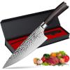 imarku Chef Knife 8-Inch Pro Japanese Kitchen Knife 7Cr17MoV High-Carbon Stainless Steel Paring Knife Ergonomic Handle Rasor Sharp Single-Bevel Edge Christmas and Thanksgiving Gift for Women and Men(chef knife)