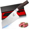imarku Cleaver Knife 7 Inch Meat Cleaver – SUS440A Japan High Carbon Stainless Steel Butcher Knife with Ergonomic Handle, Ultra Sharp Knife, Kitchen Gadgets for Home/Restaurant, Gifts for Men Women(Cleaver Knife)