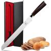 imarku Kitchen Knife, 7 Inch Ultra Sharp Butcher Knife – Japanese SUS440A Stainless Steel Meat Cleaver with Ergonomic Handle, Meat Knife for Home, Kitchen, Restaurant – Birthday Gifts(10 Inch Bread Knife)