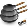 imarku Non Stick Frying Pans – 7.5&9.5&11.5 Inch Cast Iron Skillets Professional Cast Iron Pan Dishwasher Safe Nonstick Frying Pan Set, Detachable Handle, Best Gifts for Women/Men