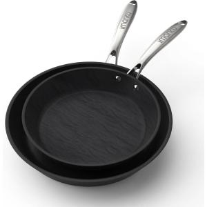 imarku Non Stick Frying Pans – 12 inch Frying Pan Nonstick Skillet, Large Frying Pans Nonstick Dishwasher Safe for Cooking with Cool Stainless Steel Handle,Easy Cleanup, Best Gifts(8 & 10 Inch)