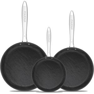 imarku Non Stick Frying Pans – 12 inch Frying Pan Nonstick Skillet, Large Frying Pans Nonstick Dishwasher Safe for Cooking with Cool Stainless Steel Handle,Easy Cleanup, Best Gifts(8&10&12 inch)