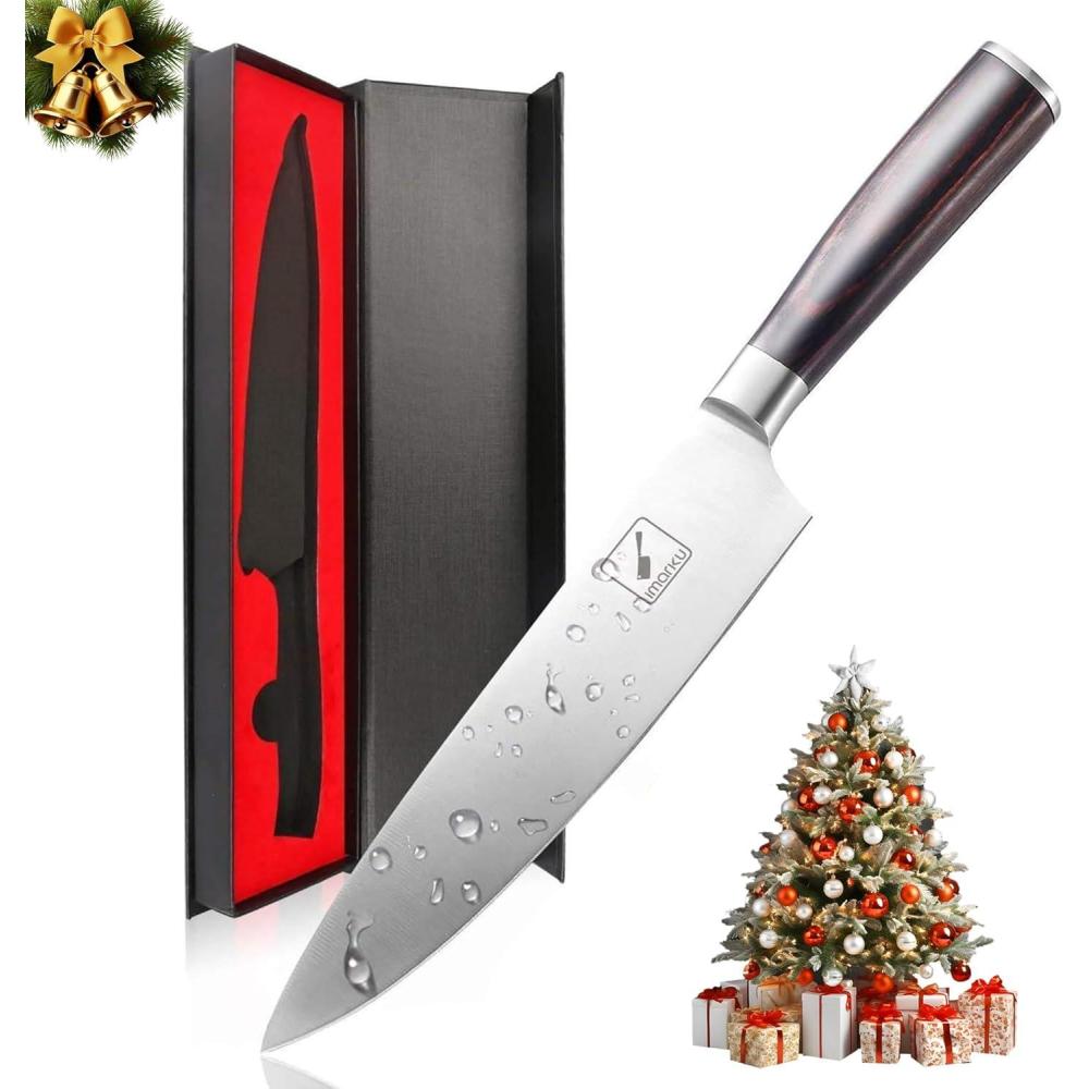 image:imageimarku Chef Knife 8 inch HighCarbon Stainless Steel Pro Kitchen Knife with Ergonomic Handle and Gift Box Chefs Knives for Professional Use Gifts for Men and Women8 inch Chef Knife