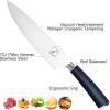 imarku Chef Knife – Pro Kitchen Knife 8 Inch Chef’s Knives Japanese HC Steel Sharp Paring Knife with Ergonomic Handle, Tawny Handle, Best Gifts for Men and Women, Gyutou knives(Blue)