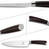 imarku Chef Knife – Pro Kitchen Knife 8 Inch Chef’s Knives Japanese HC Steel Sharp Paring Knife with Ergonomic Handle, Tawny Handle, Best Gifts for Men and Women, Gyutou knives(brown and silver)