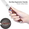 imarku Steak Knives Set of 6, Japanese HC Steel Premium Serrated Steak Knife Set with Ergonomic Handle and Gift Box, Home Essential, Best Chrismas Gifts for Women and Men(Reddish)