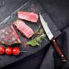 imarku Steak Knives Set of 6, Japanese HC Steel Premium Serrated Steak Knife Set with Ergonomic Handle and Gift Box, Home Essential, Best Chrismas Gifts for Women and Men(Reddish)
