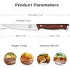 imarku Steak Knives Set of 6, Japanese HC Steel Premium Serrated Steak Knife Set with Ergonomic Handle and Gift Box, Home Essential, Best Chrismas Gifts for Women and Men(Reddish)