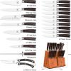 imarku Steak Knives Set of 6, Japanese HC Steel Premium Serrated Steak Knife Set with Ergonomic Handle and Gift Box, Home Essential, Best Chrismas Gifts for Women and Men(Brown and Silver)