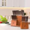 imarku Steak Knives Set of 6, Japanese HC Steel Premium Serrated Steak Knife Set with Ergonomic Handle and Gift Box, Home Essential, Best Chrismas Gifts for Women and Men(Brown and Silver)
