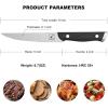 imarku Steak Knives, Steak Knives Set of 8, Serrated Steak Knife Set with Pakkawood Ergonomic Handle, Japanese HC Steel Steak Knife and Gift Box, Best Gift for Christmas&Thanksgiving(Gray Silver)