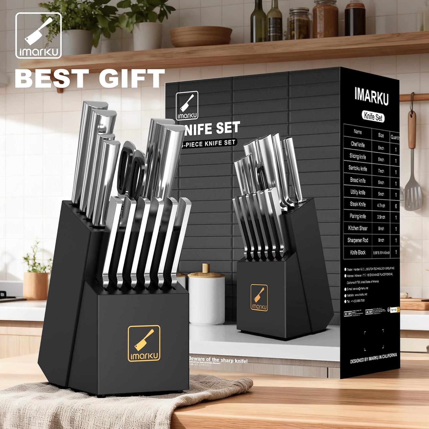 image:imageimarku Pumpkin Carving Kit 36PCS Pumpkin Carving Tools Professional Pumpkin Carving Knife Set with Stencils amp Bag for Beginners Sharp Pumpkin Carving Gift for Halloween Decoration JackOLanterns15PCS Black Knife Set
