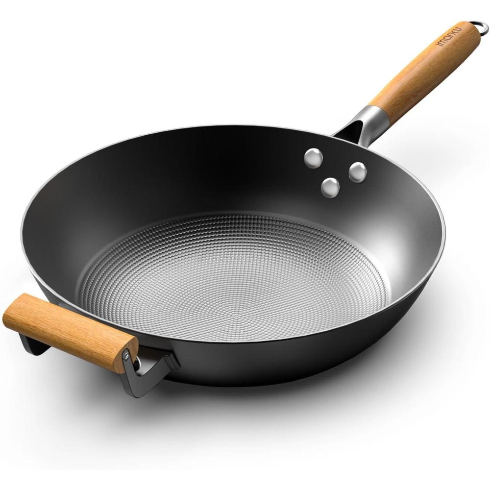 image:imageimarku Cast Iron Skillets Non Stick Frying Pans 2Pcs 10 inch amp 12 Inch Frying Pan Set Long Lasting Frying Pans Nonstick Professional Nonstick Frying Pan Easy Clean Christmas Gifts for Women MenWok Pan