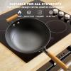 imarku Cast Iron Skillets, Non Stick Frying Pans 2Pcs – 10 inch & 12 Inch Frying Pan Set, Long Lasting Frying Pans Nonstick, Professional Nonstick Frying Pan Easy Clean, Christmas Gifts for Women Men(Wok Pan)