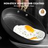imarku Frying Pan – 8 Inch Non Stick Frying Pan, Long Lasting Cast Iron Skillet Nonstick Pans, Honeycomb Nonstick Frying Pans with Stay Cool Stainless Steel Handle, Christmas Gifts, Easy Clean(10 Inch)