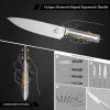 imarku Knife Set, 16 Pcs Kitchen Knife Set with Block, Ultra Sharp Stainless Steel Chef Knife Set, Dishwasher Safe Knife Block Set with One-piece Ergonomic Handle, Black