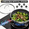 imarku Non Stick Frying Pans, 12″ Stainless Steel Pan, Hybrid Skillet with Lid, Deep Large Saute Pan, Dishwasher & Oven Safe, Induction Compatible Cooking Pan, PFOA Free(12 inch with Lid)