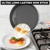 imarku Non Stick Frying Pans, 12″ Stainless Steel Pan, Hybrid Skillet with Lid, Deep Large Saute Pan, Dishwasher & Oven Safe, Induction Compatible Cooking Pan, PFOA Free(12 inch with Lid)