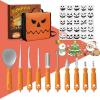 imarku Pumpkin Carving Kit, 36PCS Pumpkin Carving Tools, Professional Pumpkin Carving Knife Set with Stencils & Bag for Beginners, Sharp Pumpkin Carving Gift for Halloween Decoration Jack-O-Lanterns(36PCS Pumpkin Carving Tools)
