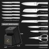imarku Pumpkin Carving Kit, 36PCS Pumpkin Carving Tools, Professional Pumpkin Carving Knife Set with Stencils & Bag for Beginners, Sharp Pumpkin Carving Gift for Halloween Decoration Jack-O-Lanterns(15PCS Black Knife Set)