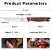 imarku Serrated Steak Knife Set, 8 Pieces with Lightning Bolt Handles – Premium High Carbon Stainless Steel Steak Knives Set for Kitchen, Dishwasher Safe(Silver)