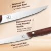 imarku Steak Knives Set of 6, 9-Inch Serrated Steak Knife Set, Japanese High Carbon Stainless Steel, Razor-Sharp Blades with Gift Box(6pcs steak knives)