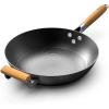 imarku Cast Iron Skillets, Non Stick Frying Pans 2Pcs – 10 inch & 12 Inch Frying Pan Set, Long Lasting Frying Pans Nonstick, Professional Nonstick Frying Pan Easy Clean, Christmas Gifts for Women Men(Wok Pan)