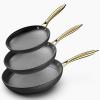 imarku Non Stick Frying Pans, Cast Iron Skillets 2Pcs – 8 inch & 12 Inch Nonstick Frying Pan, Long Lasting Frying Pan Set, Professional Frying Pans Nonstick Oven Safe Pan, beat Gifts for Women Men(Golden Handle)