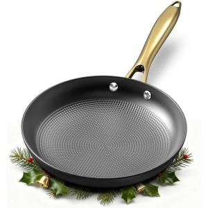 imarku Frying Pan – 8 Inch Non Stick Frying Pan, Long Lasting Cast Iron Skillet Nonstick Pans, Honeycomb Nonstick Frying Pans with Stay Cool Stainless Steel Handle, Christmas Gifts, Easy Clean(10 Inch)