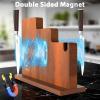 Magnetic Knife Block 13 x 10 Inches, imarku Magnetic Knife Holder Rack for Kitchen Counter, Double Sided Magnet Knife Storage Stand with Knife Sharpener, Brown(13.22*3.97*10.54 Inch)
