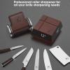 imarku Rolling Knife Sharpener, Knife Sharpening Kit, 2 Diamond Discs for Any Knife Hardness, Kitchen Knives Sharpener Tool, 4 Magnetic Angles(12°/13°/15°/20°), Kitchen Gadgets, Gifts for Men Women(Light Brown)
