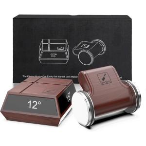 imarku Rolling Knife Sharpener, Knife Sharpening Kit, 2 Diamond Discs for Any Knife Hardness, Kitchen Knives Sharpener Tool, 4 Magnetic Angles(12°/13°/15°/20°), Kitchen Gadgets, Gifts for Men Women(Light Brown)