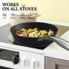 imarku Nonstick Frying Pan Skillets, 3 Pcs Omelette Pan with Stay Cool Handle, Healthy Cooking Frying Pan, Free of PFAS PFOA PTEE, Oven/Dishwasher Safe, Compatible with All Cooktops, Christmas Gift(8+10+12 inch)