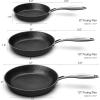 imarku Nonstick Frying Pan Skillets, 3 Pcs Omelette Pan with Stay Cool Handle, Healthy Cooking Frying Pan, Free of PFAS PFOA PTEE, Oven/Dishwasher Safe, Compatible with All Cooktops, Christmas Gift(8+10+12 inch)