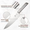 imarku 3 Pieces Knife set, Japanese HC Stainless Steel Kitchen Knife Set, Professional Chef Knife Set With Ergonomic Pakkawood Handle, Ultra Sharp Knives Set for Kitchen & Home Cooking, Gifts Box(Silver/Brown)