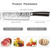 imarku 3 Pieces Knife set, Japanese HC Stainless Steel Kitchen Knife Set, Professional Chef Knife Set With Ergonomic Pakkawood Handle, Ultra Sharp Knives Set for Kitchen & Home Cooking, Gifts Box(Black with Espresso Brown)