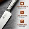 imarku 3 Pieces Knife set, Japanese HC Stainless Steel Kitchen Knife Set, Professional Chef Knife Set With Ergonomic Pakkawood Handle, Ultra Sharp Knives Set for Kitchen & Home Cooking, Gifts Box(Silver Gray)