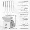 imarku 3 Pieces Knife set, Japanese HC Stainless Steel Kitchen Knife Set, Professional Chef Knife Set With Ergonomic Pakkawood Handle, Ultra Sharp Knives Set for Kitchen & Home Cooking, Gifts Box(Gray)