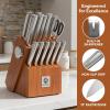 imarku 3 Pieces Knife set, Japanese HC Stainless Steel Kitchen Knife Set, Professional Chef Knife Set With Ergonomic Pakkawood Handle, Ultra Sharp Knives Set for Kitchen & Home Cooking, Gifts Box(Silver/Brown)