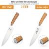 imarku 3 Pieces Knife set, Japanese HC Stainless Steel Kitchen Knife Set, Professional Chef Knife Set With Ergonomic Pakkawood Handle, Ultra Sharp Knives Set for Kitchen & Home Cooking, Gifts Box(Golden)