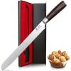 imarku 3 Pieces Knife set, Japanese HC Stainless Steel Kitchen Knife Set, Professional Chef Knife Set With Ergonomic Pakkawood Handle, Ultra Sharp Knives Set for Kitchen & Home Cooking, Gifts Box(Dark Brown)