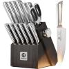 imarku 3 Pieces Knife set, Japanese HC Stainless Steel Kitchen Knife Set, Professional Chef Knife Set With Ergonomic Pakkawood Handle, Ultra Sharp Knives Set for Kitchen & Home Cooking, Gifts Box(Silver Gray)