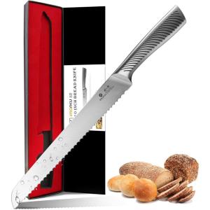 imarku 3 Pieces Knife set, Japanese HC Stainless Steel Kitchen Knife Set, Professional Chef Knife Set With Ergonomic Pakkawood Handle, Ultra Sharp Knives Set for Kitchen & Home Cooking, Gifts Box(Classic Silver)