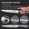 imarku 14-Piece Premium Knife Block Set, Black Kitchen Knife Set with Block and Build-in Sharpener, High-Carbon Stainless Steel Knives for Lasting Sharpness, Dishwasher Safe, Gift for Men(Black)