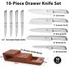 imarku 14-Piece Premium Knife Block Set, Black Kitchen Knife Set with Block and Build-in Sharpener, High-Carbon Stainless Steel Knives for Lasting Sharpness, Dishwasher Safe, Gift for Men(Cherry Red)
